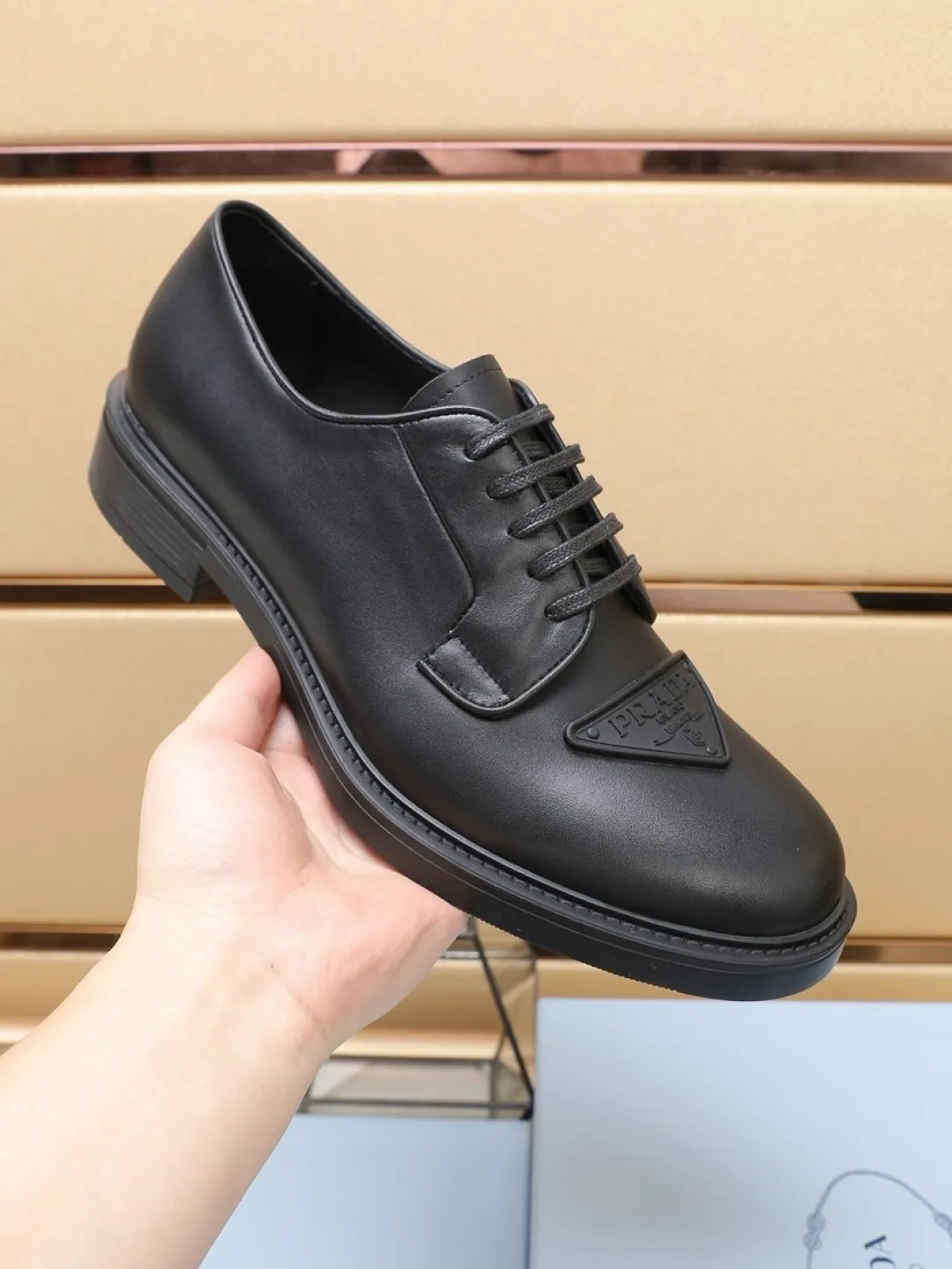 P640💰🔥《PRADA》👏Latest • High-end top brand luxury ~ purchasing agency, top quality. New fashionable business men's shoes🔜The uppers are made of original open-edge beaded cowhide➕cowhide·lining, with fine workmanship. The original stylish and soft combination wear-resistant and non-slip outsole is light and comfortable on the feet. The real thing looks better in real life. Size: 38/45